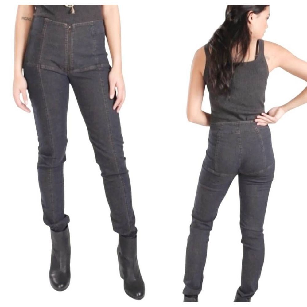 Prairie Underground grey Girdle Zip Front Jeans